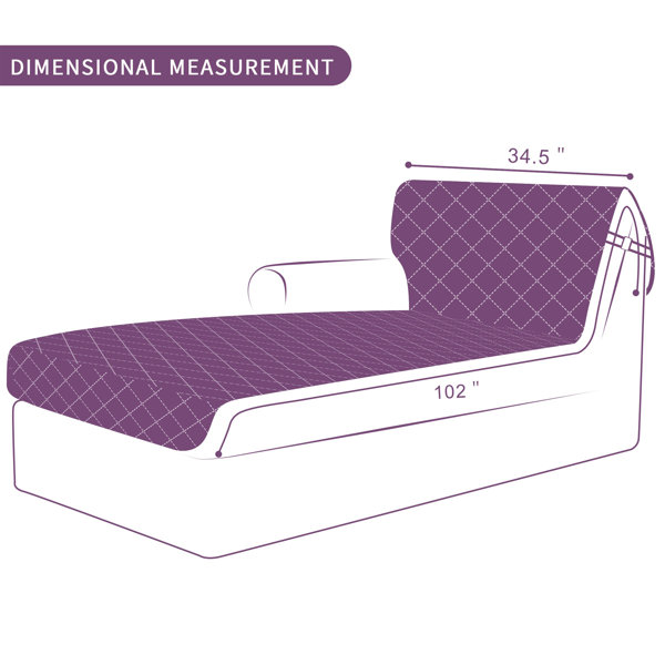 Ebern Designs Box cushion Chaise Lounge Slipcover & Reviews Wayfair